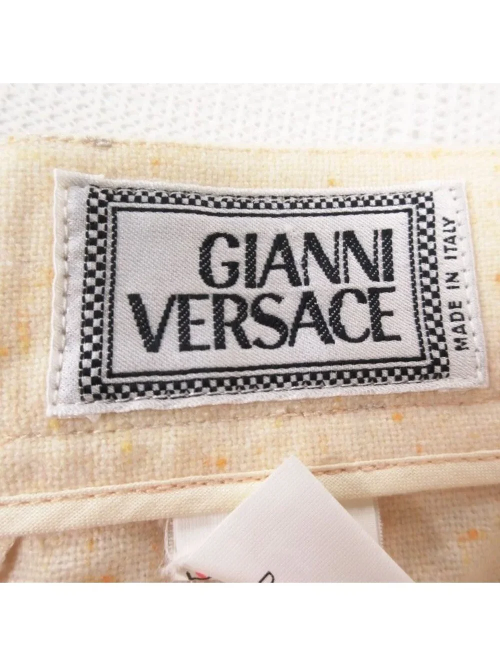 Versace Vintage Gianni Trousers 3 Tuck Pants Wool Mix All Over
